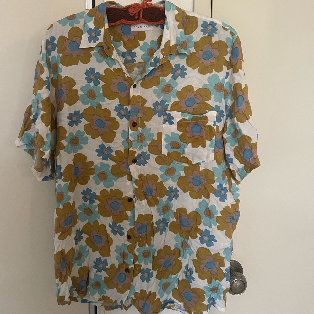 70’s style floral shirt